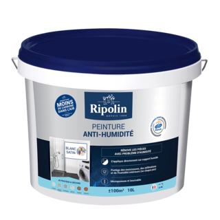 Peinture extérieure Blanc Façades 4L - Peinture anti-humidité et anti- moisissure